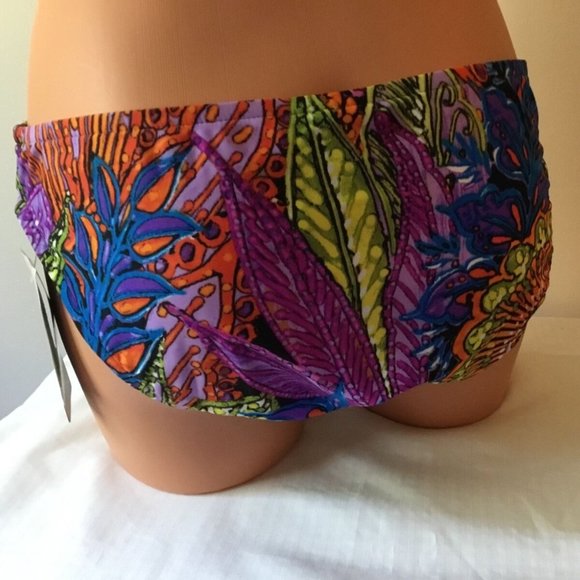 New ABS Hipster Tropical Colorful Swim Bottom - Picture 2 of 2